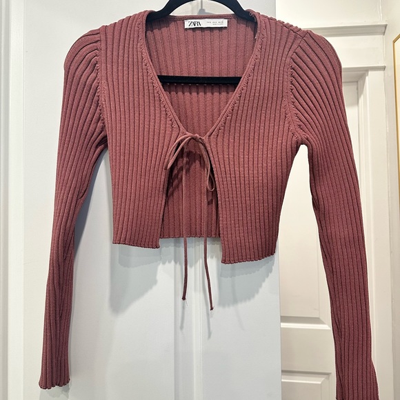 Zara Ribbed Knit Cardigan - Picture 2 of 2